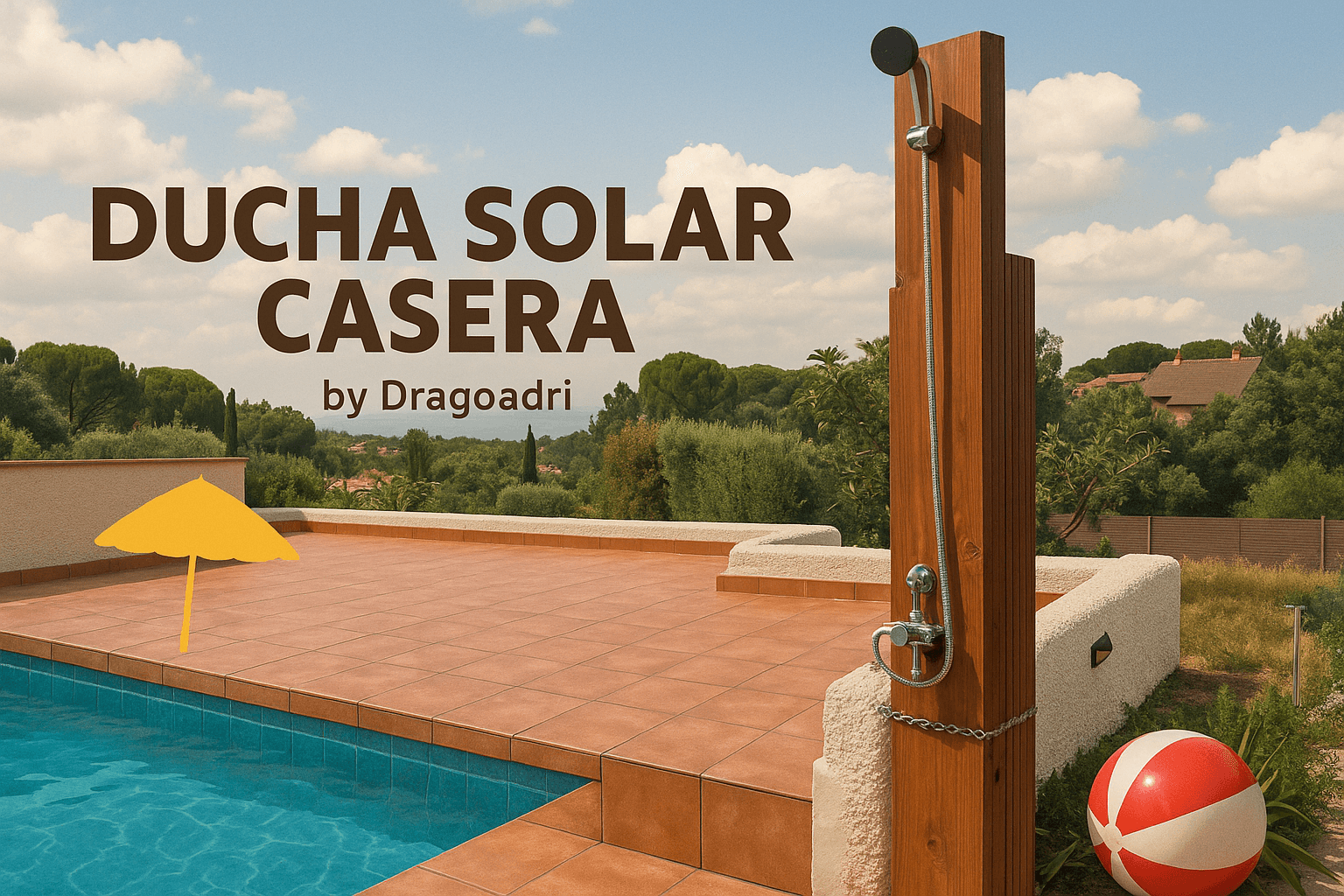 Ducha solar casera