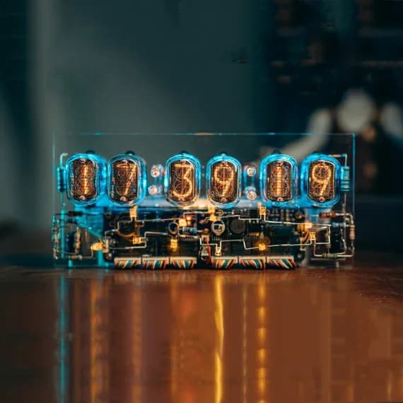 Reloj de tubos «Nixie» LED con luz RGB