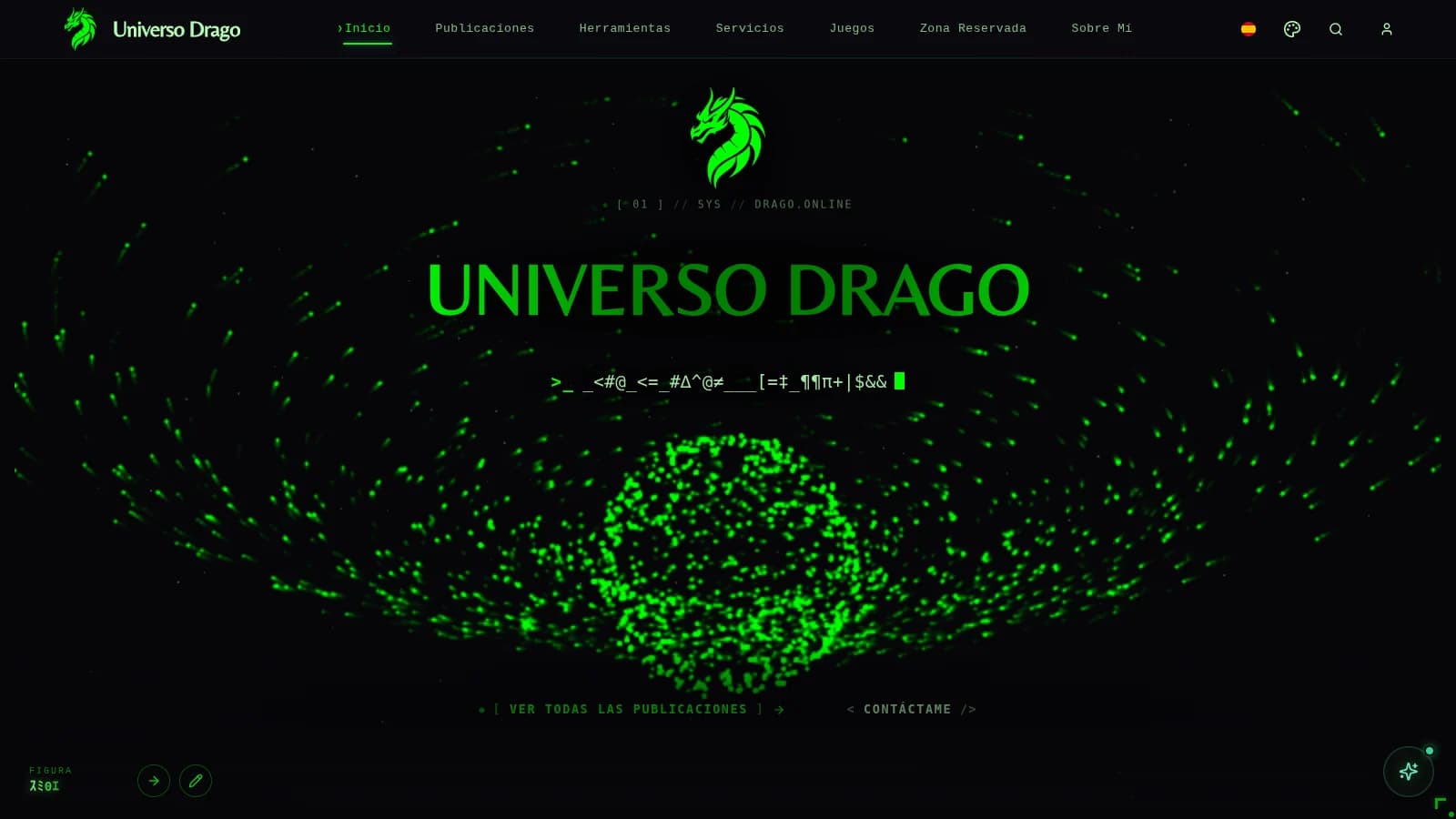 Portada de dragoadri.com: mi web personal, por dentro