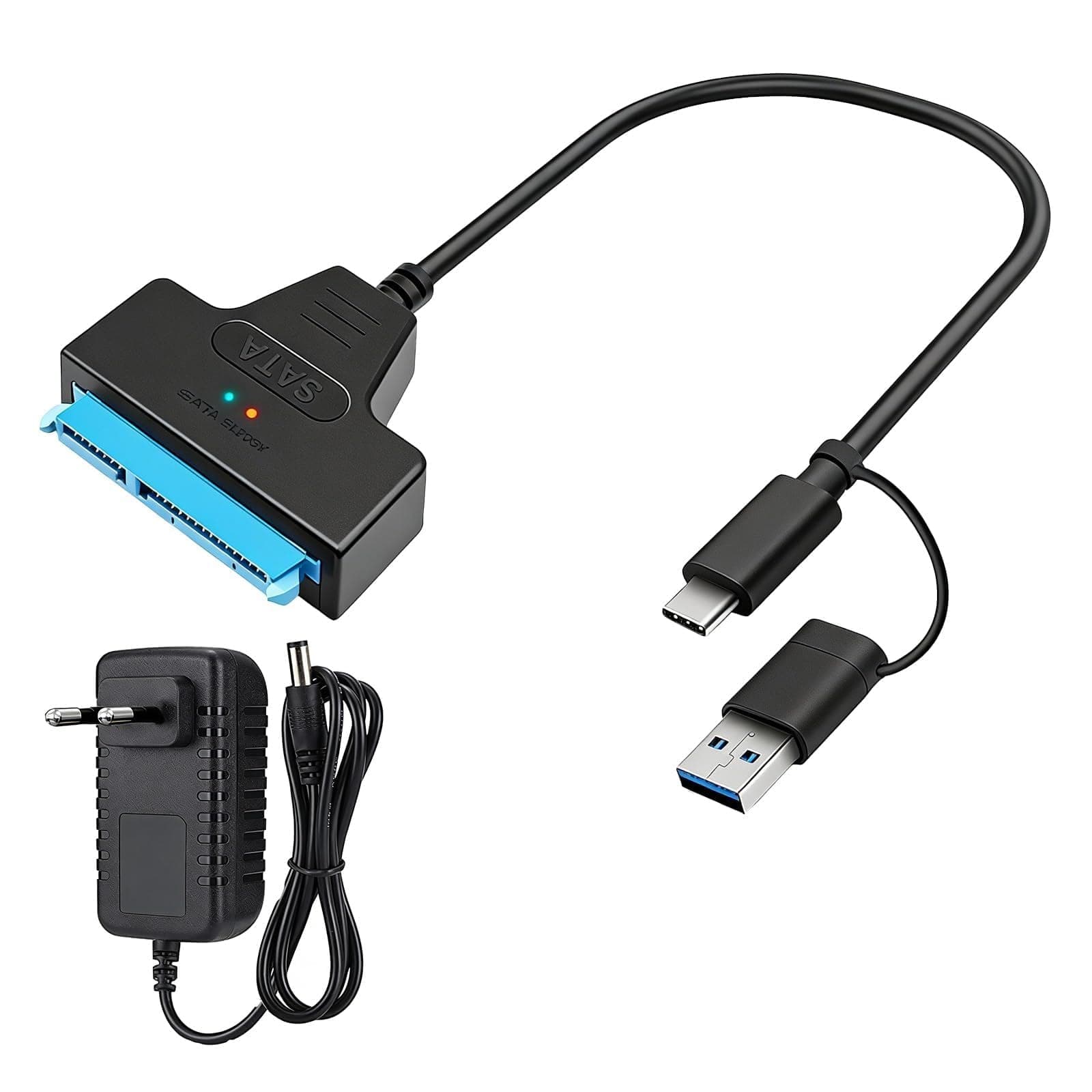 Adaptador USB 3.0 a SATA con alimentación